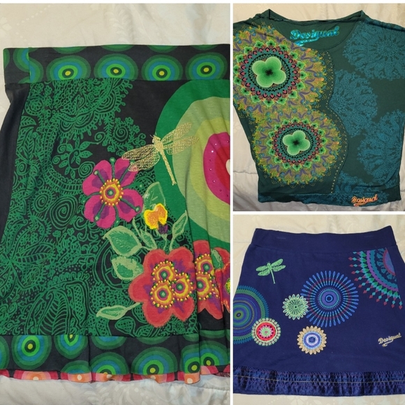 Desigual clothing. Two skirts. Two shirts. - Picture 1 of 8